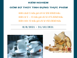 KIỂM NGHIỆM GỐM SỨ THỦY TINH ĐỰNG THỰC PHẨM